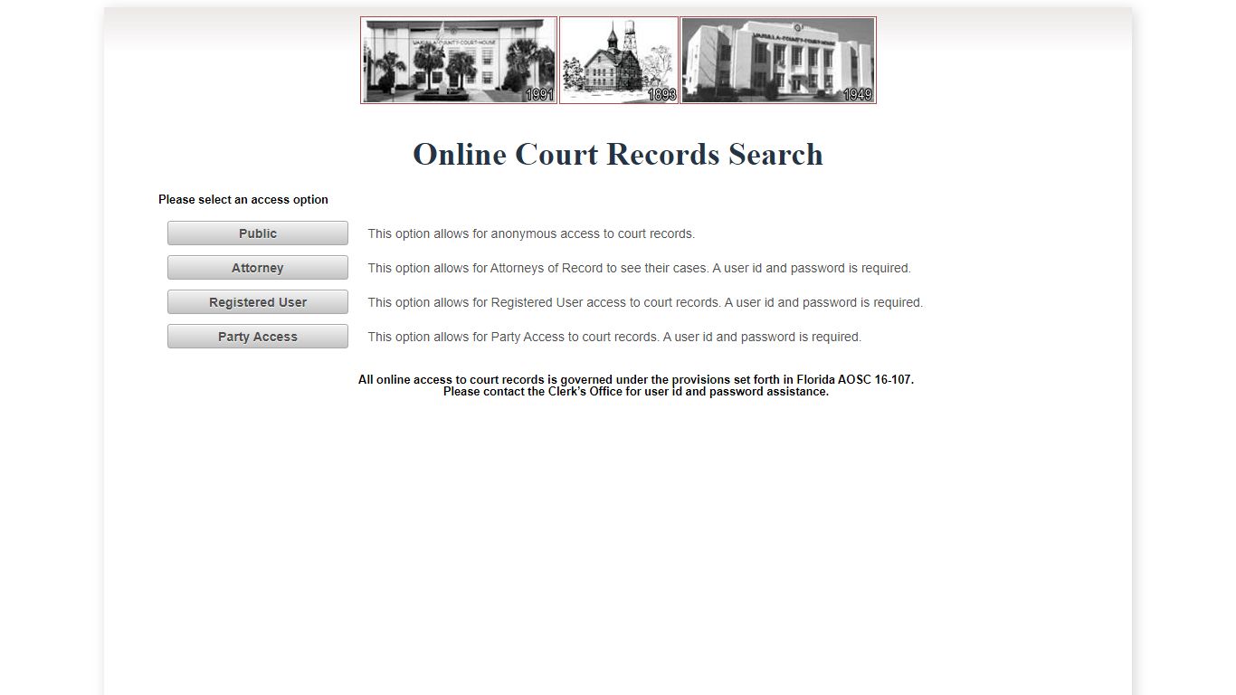 Wakulla County OCRS - ONLINE COURT RECORDS SEARCH